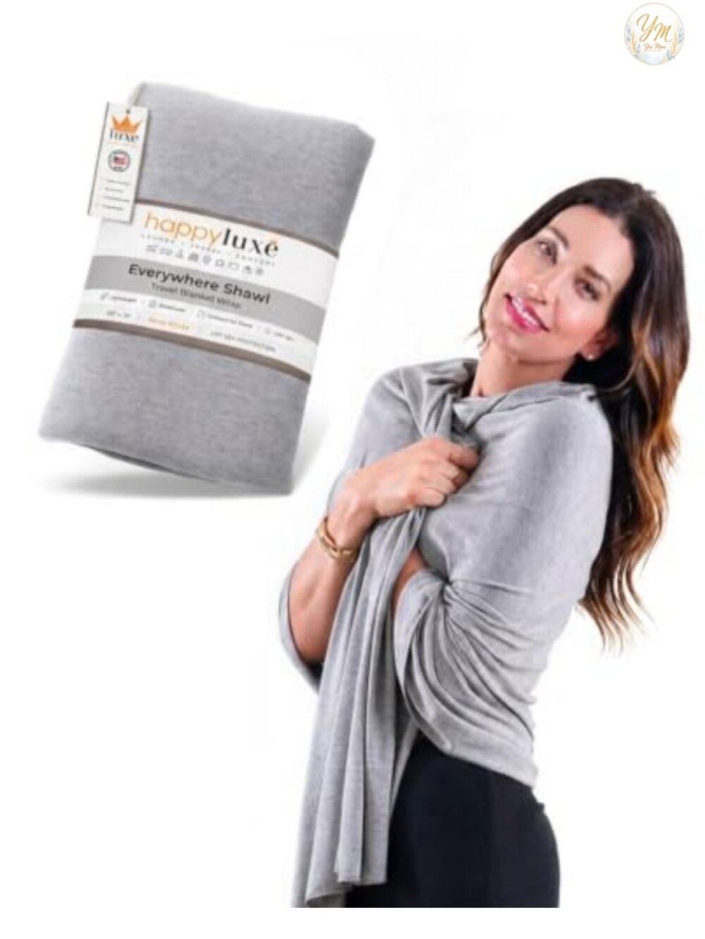 Women's Tencel Pashmina Shawl Wrap Travel Blanket UPF 50+ Machine Washable